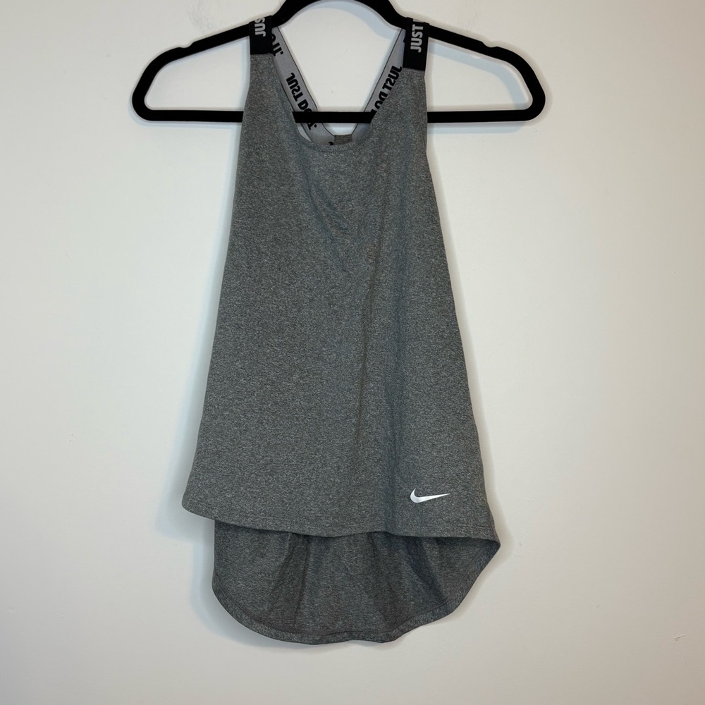 Nike Women's Heather Gray Racerback Running Tank Top Size Medium